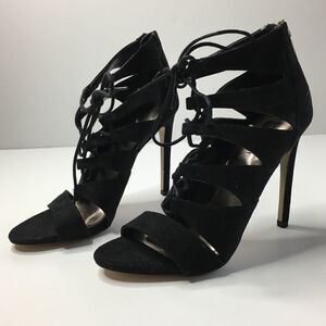 Madden Girl 6 Black Lace Heel EUC